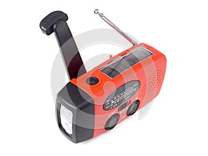 Hand crank weather radio