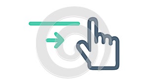 Hand Cursor with Arrow, Interactive Click Icon, vector design Generative AI