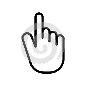 Hand cursor click icon flat vector illustration design