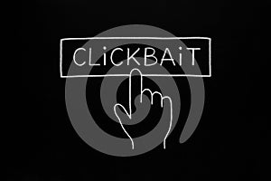 Hand Cursor Clicking Clickbait Button Concept