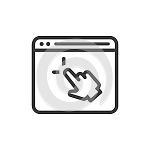 Website Click, Online Interaction, Digital Cursor Icon