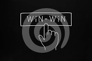 Hand Cursor Clicking Win-Win Button