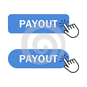 Hand cursor clicks Payout button