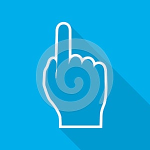 Hand cursor icon. Vector illustration