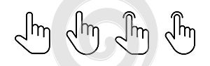 Hand cursor icon. cursor vector. hand cursor icon clik