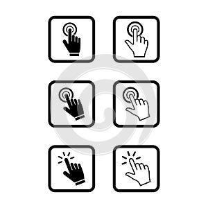 Hand cursor icon vector design symbol
