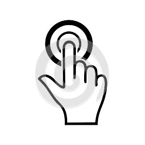 Hand cursor icon vector design symbol