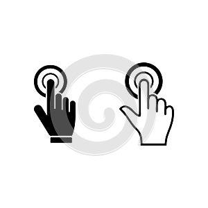 Hand cursor icon vector design symbol