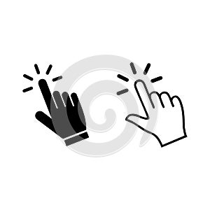 Hand cursor icon vector design symbol