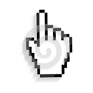 Hand cursor icon. Vector illustration