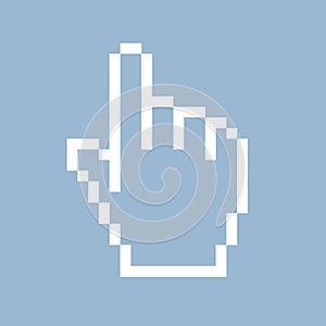Hand cursor pixelated web icon