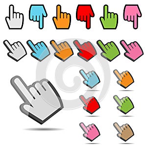 Hand cursor set