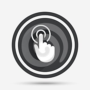 Hand cursor sign icon. Hand pointer symbol.