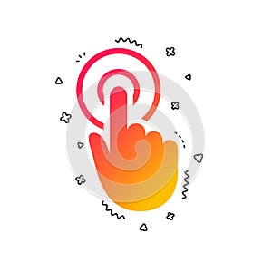 Hand cursor sign icon. Hand pointer symbol. Vector