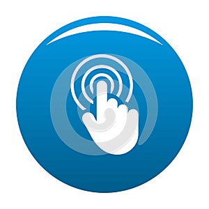 Hand cursor web icon blue vector