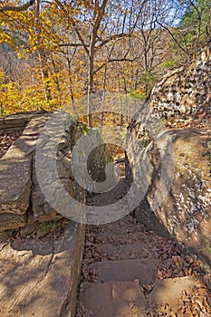 Hand Cut Stairway Between the Rocks