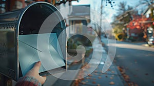 A Hand Delivering an Envelope.AI generated image