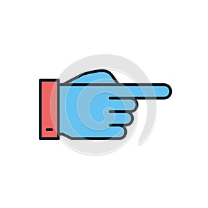 Hand Direction related vector icon