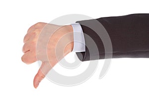 Hand with disapproval gesture