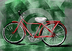 Hand draw bicycle