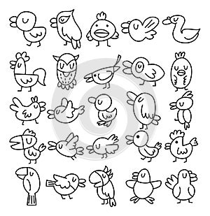 Hand draw bird element