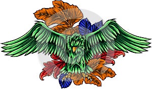 hand draw of eagle vector illustration design