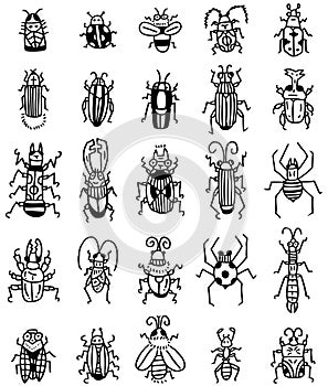 Hand draw insect icon