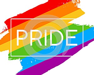 Hand draw LGBT pride flag in vector format