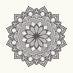 Hand draw oriental mandala art