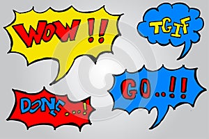 Hand draw Sketch, blue Bubble Talk