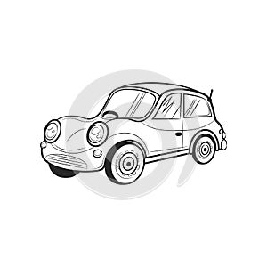 Hand draw sketch Transportation Travel icon car