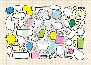 Hand draw speech bubbles