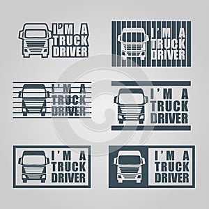 Hand draw Truck driver decal