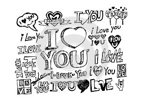 Hand draw Valentine's day