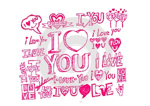 Hand draw Valentine's day