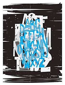 Hand drawing alphabet