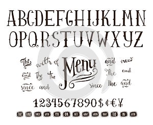 Hand drawing alphabet