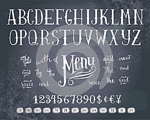 Hand drawing alphabet