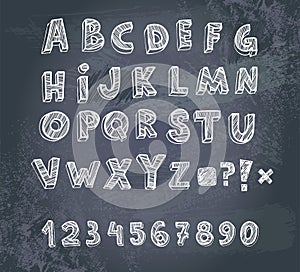 Hand drawing alphabet