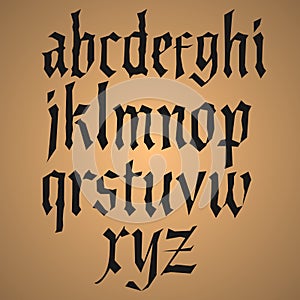 Hand Drawing Alphabet, Vector Illustration.