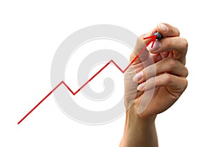 Hand drawing a chart