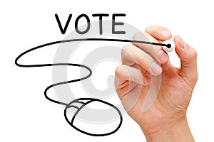 Online Voting Computer Mouse Concept