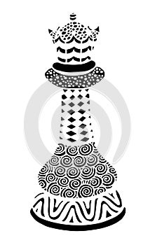 Hand drawing doodle Sketch Chess Queen Vector Illustration Art