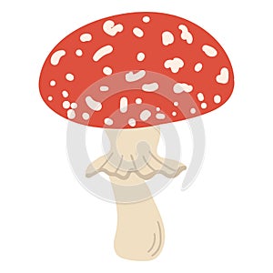 Hand drawing forest wild mushrooms. Can be used for menu design, label, badge, recipe, packaging.