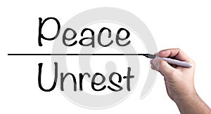 Drawing The Line Between Peace And Unrest photo