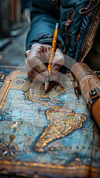 Hand drawing a map