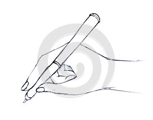 Ruka kreslenie pero 