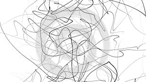 Hand drawing scrawl sketch. Abstract scribble, chaos doodle lines isolated on white background. Abstract illustration