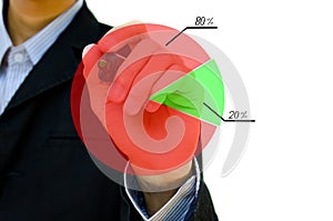 Hand drawing showing graph