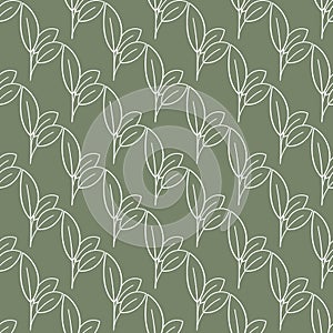 Hand drawing summer decoration of green painting palm foliage or plants and vintage garden flowers. Trendy seamless vector design